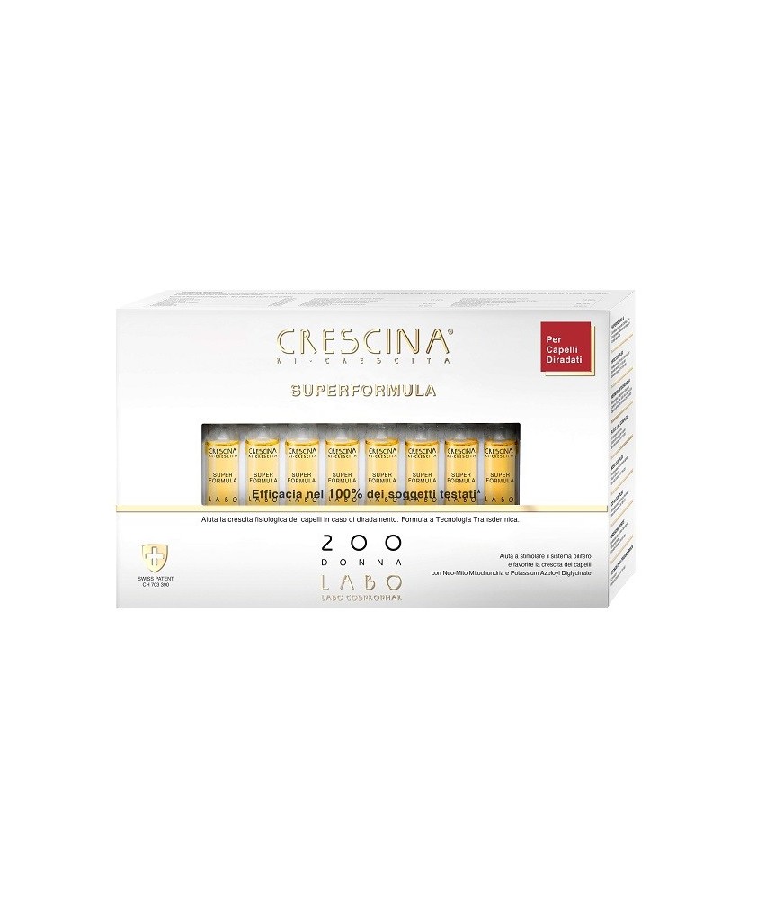 CRESCINA RI-CRESCITA SUPERFORMULA 200 DONNA 20FIALE - Abelastore.it - Capelli