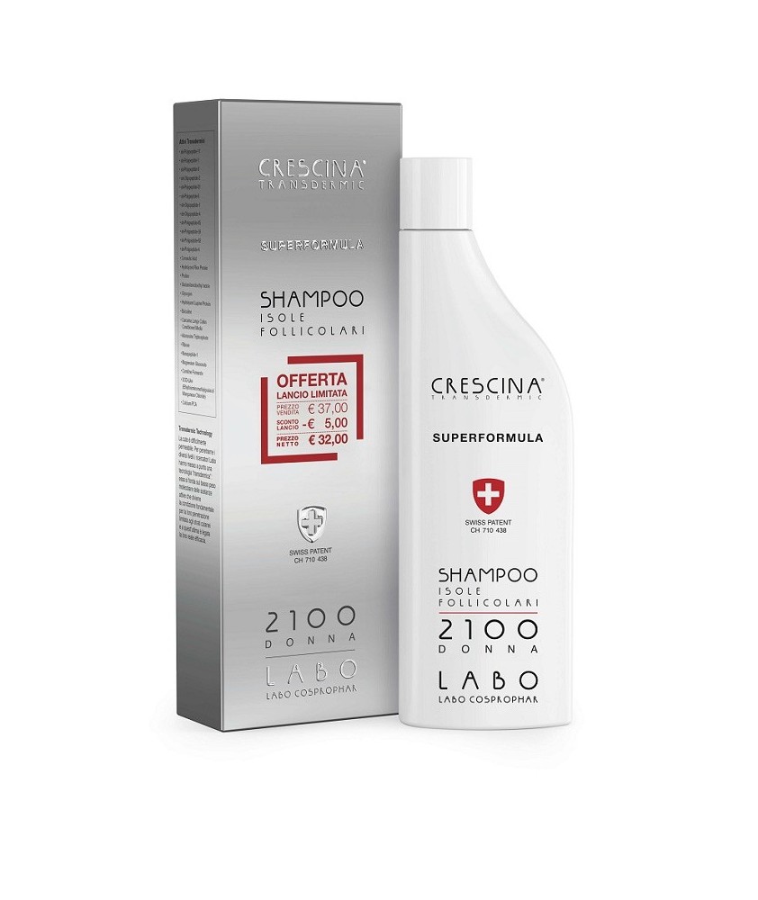 CRESCINA SHAMPOO ISOLE FOLLICOLARI 2100 DONNA SUPERFORMULA - Abelastore.it - Shampoo