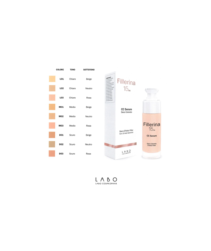 FILLERINA CC SERUM 15HA COLORE L03 30 ML - Abelastore.it - Cosmetici e Bellezza