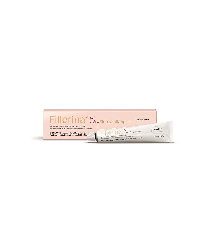 FILLERINA 15 HA BIOREVITALIZING NIGHT CREAM GRADO 5 BIO TUBO 50 ML - Abelastore.it - Cosmetici e Bellezza