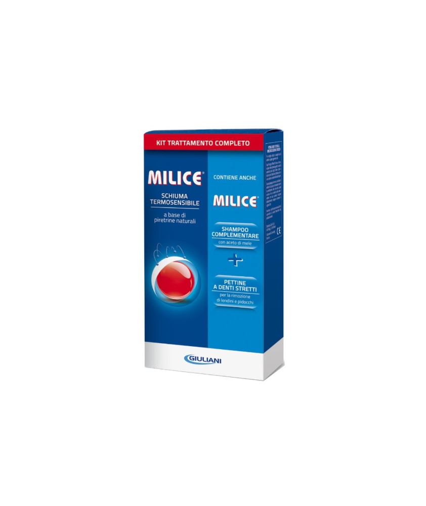 MILICE MULTIPACK SCHIUMA + SHAMPOO + PETTINE A DENTI STRETTI - Abelastore.it - Antipidocchi
