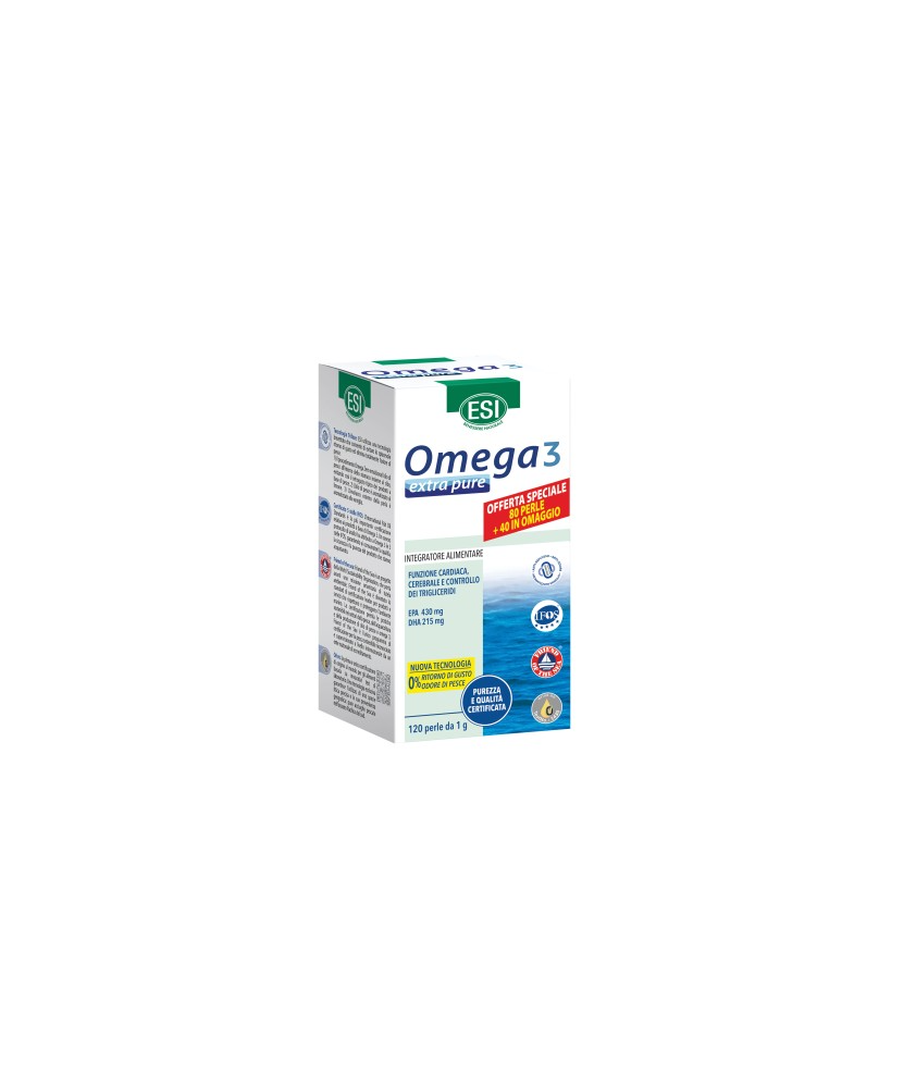 ESI OMEGA 3 EXTRA PURE 80 PERLE + 40 PERLE IN OMAGGIO - Abelastore.it - Farmaci ed Integratori