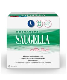 SAUGELLA COTTON TOUCH ASSORBENTI NOTTE 12 PEZZI TAGLIO PREZZO - Abelastore.it - Assorbenti