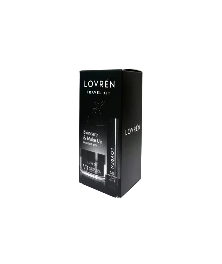 LOVREN MINI-SIZE BOX BLACK M1 MASCARA MINI + V3 CREMA VISO MINI - Abelastore.it - Cosmetici e Bellezza