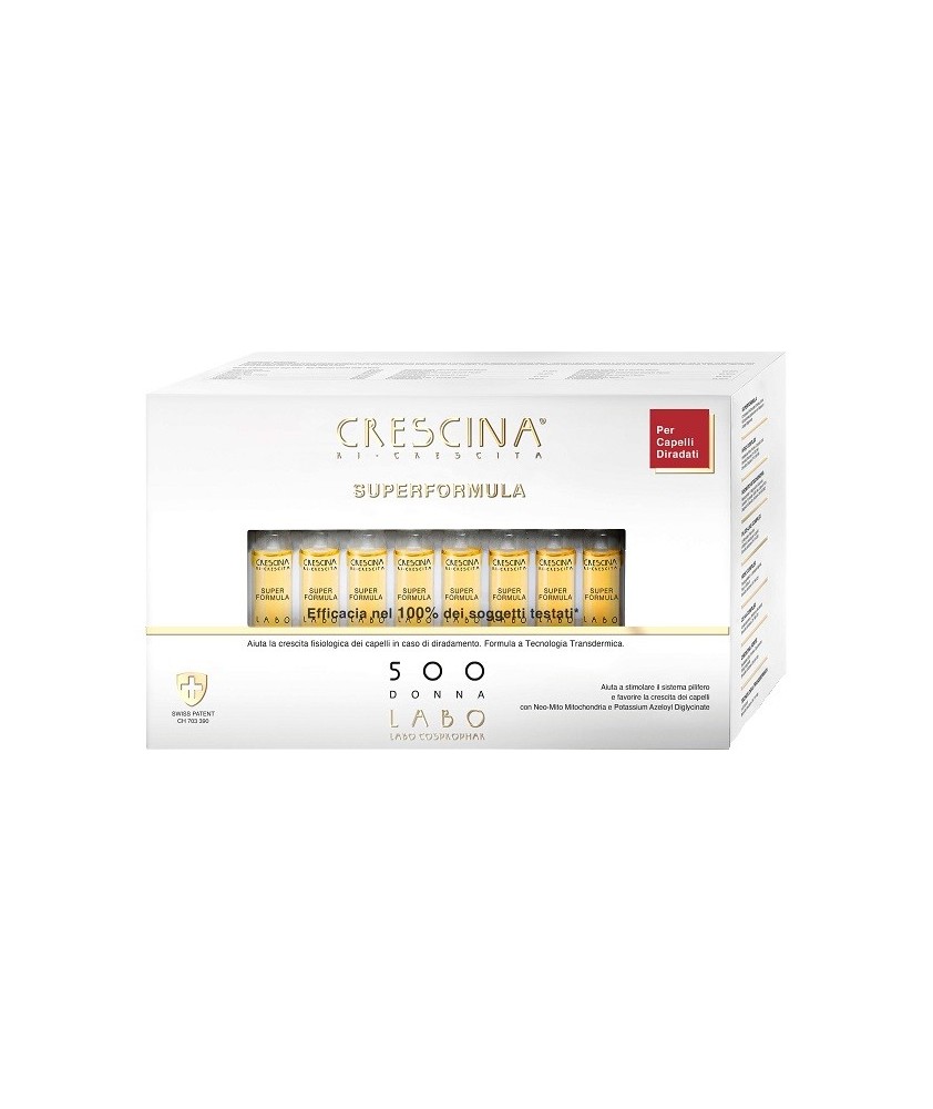 CRESCINA RI-CRESCITA SUPERFORMULA 500 DONNA 40 FIALE - Abelastore.it - Labo