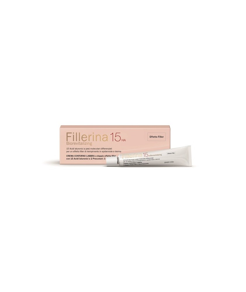 FILLERINA 15 HA BIOREVITALIZING LIP CONTOUR CREAM GRADO 3 BIO TUBO 15 ML - Abelastore.it - Cosmetici e Bellezza
