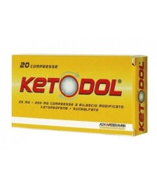 KETODOL 20 COMPRESSE 25MG+200MG - Abelastore.it - Farmaci ed Integratori