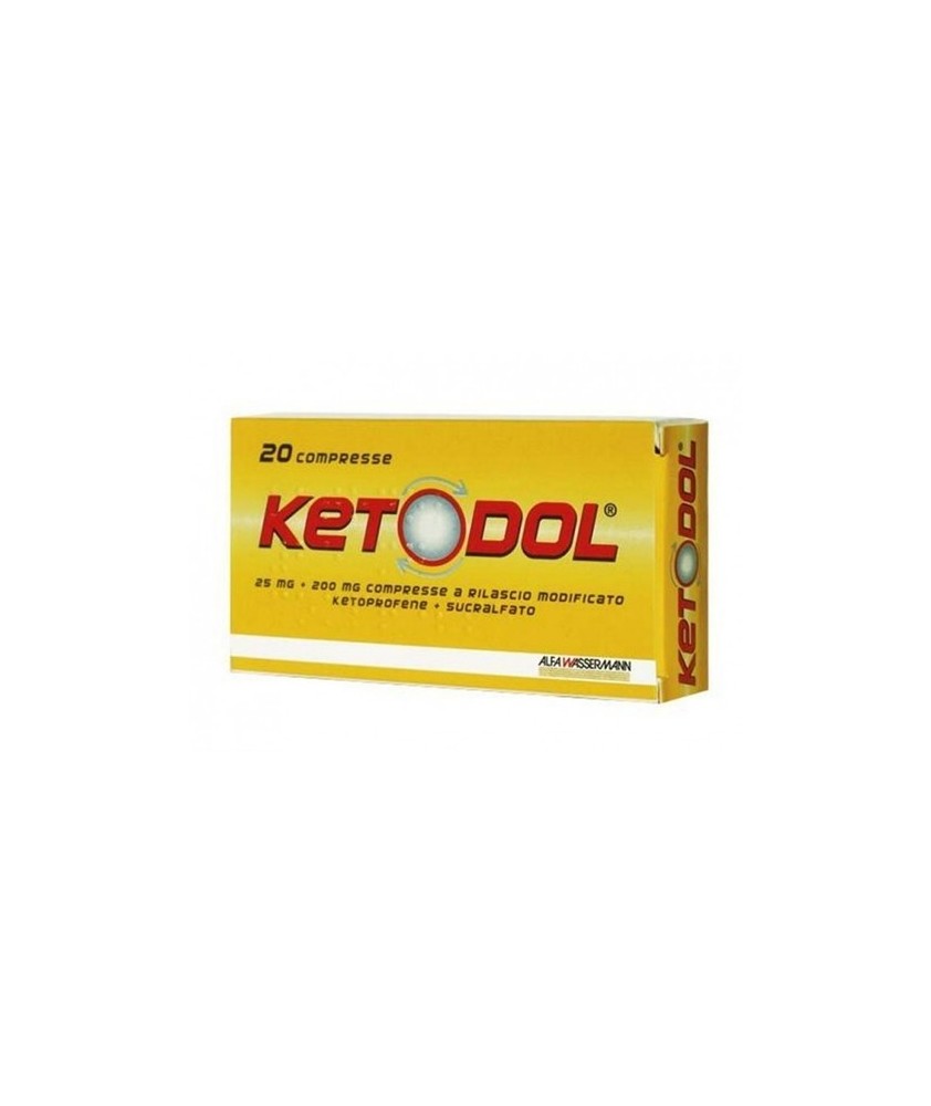 KETODOL 20 COMPRESSE 25MG+200MG - Abelastore.it - Farmaci ed Integratori