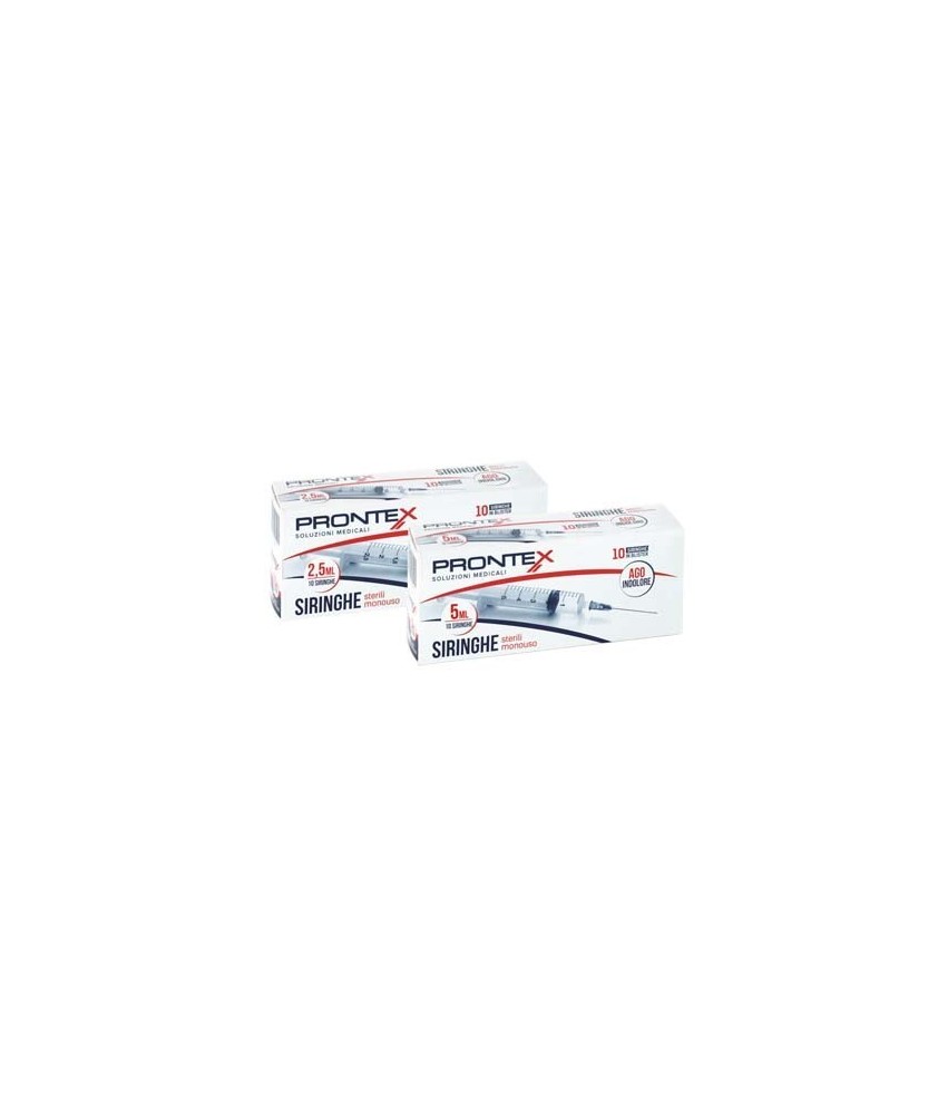 SIRINGA PRONTEX 2,5 ML AGO INDOLORE 10 PEZZI - Abelastore.it - Dispositivi sanitari