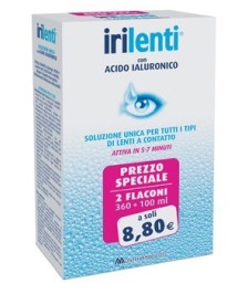 SOLUZIONE UNICA PER LENTI A CONTATTO IRILENTI CON ACIDO IALURONICO 2 FLACONI DA 360 ML + 100 ML - Abelastore.it - Farmaci ed ...