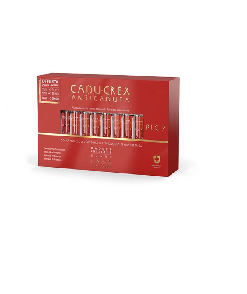 CADU-CREX PLC7 ANTICADUTA CADUTA INIZIALE DONNA 20 FIALE - Abelastore.it - Cosmetici e Bellezza