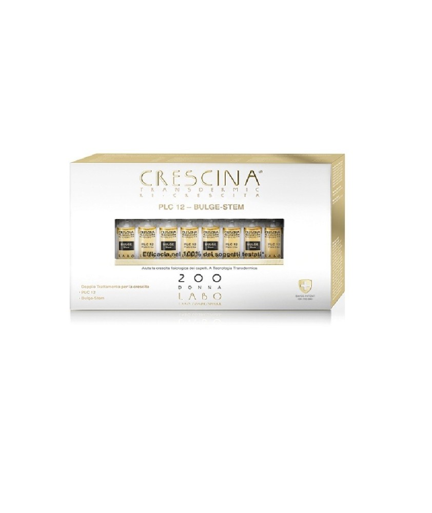 CRESCINA RI CRESCITA PLC12 BULGE STEM 200 UOMO 20+20 FIALE 3,5 ML - Abelastore.it - Capelli