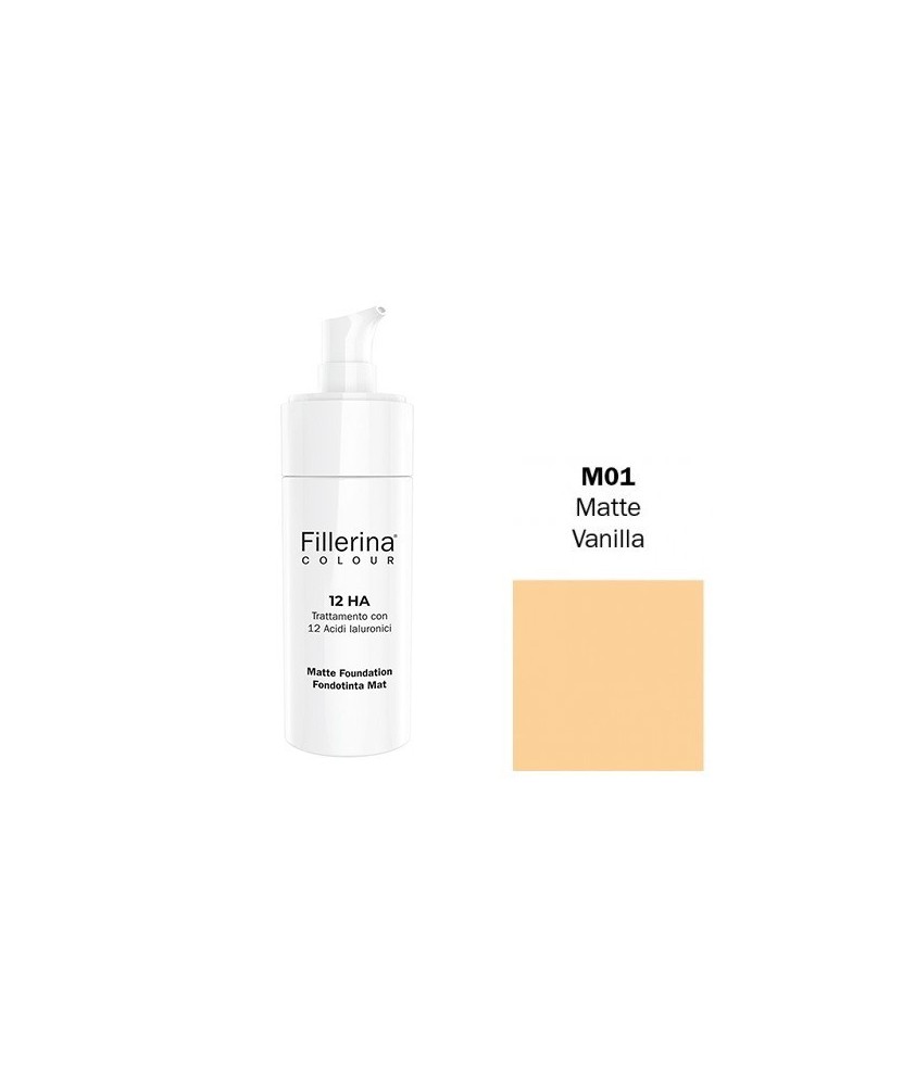 FILLERINA COLOUR 12HA FONDOTINTA MATT EFFETTO FILLER colore M01 30 ML - Abelastore.it - Cosmetici e Bellezza