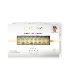 CRESCINA RAPID-INTENSIVE TRANSDERMIC RI-CRESCITA 1300 UOMO 20 FIALE 3,5 ML - Abelastore.it - Cosmetici e Bellezza