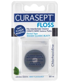 CURASEPT FLOSS CERATO NERO CLOREXIDINA - Abelastore.it - Filo Interdentale