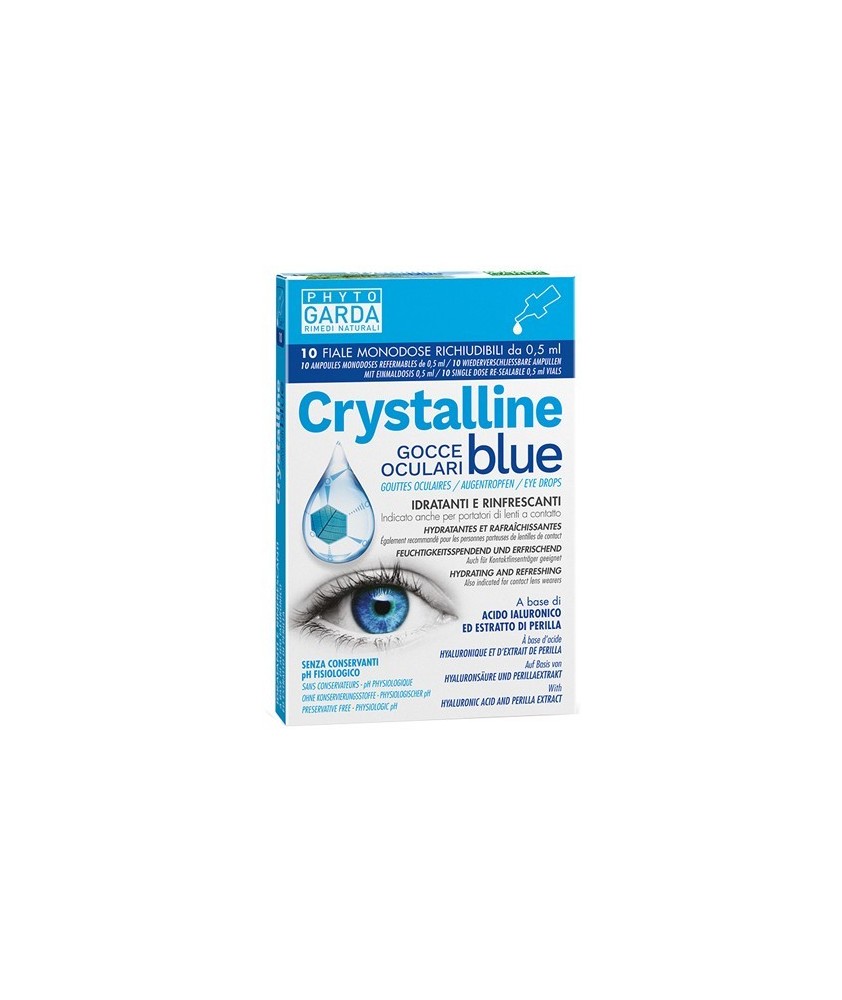 CRYSTALLINE BLUE GOCCE OCULARI MONODOSE 10 FIALE 0,5 ML - Abelastore.it - Per la Salute