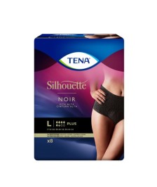 PANNOLONE A MUTANDINA ASSORBENTE TENA SILHOUETTE NOIR L VITA ALTA 8 PEZZI - Abelastore.it - Assorbenti