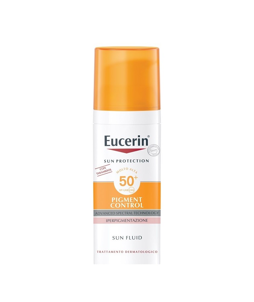 EUCERIN SUN PROTECTION SPF 50+ PIGMENT CONTROL SUN FLUID 50 ML - PROTEZIONE SOLARE VISO SPF50 - PER RIDURRE LE MACCHIE SCURE ...