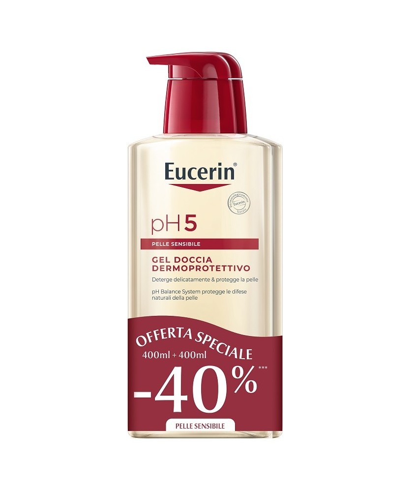 EUCERIN BIPACCO PH5 GEL DOCCIA 400 ML + 400 ML (4 confezioni da 200ml) - Abelastore.it - Per il Corpo