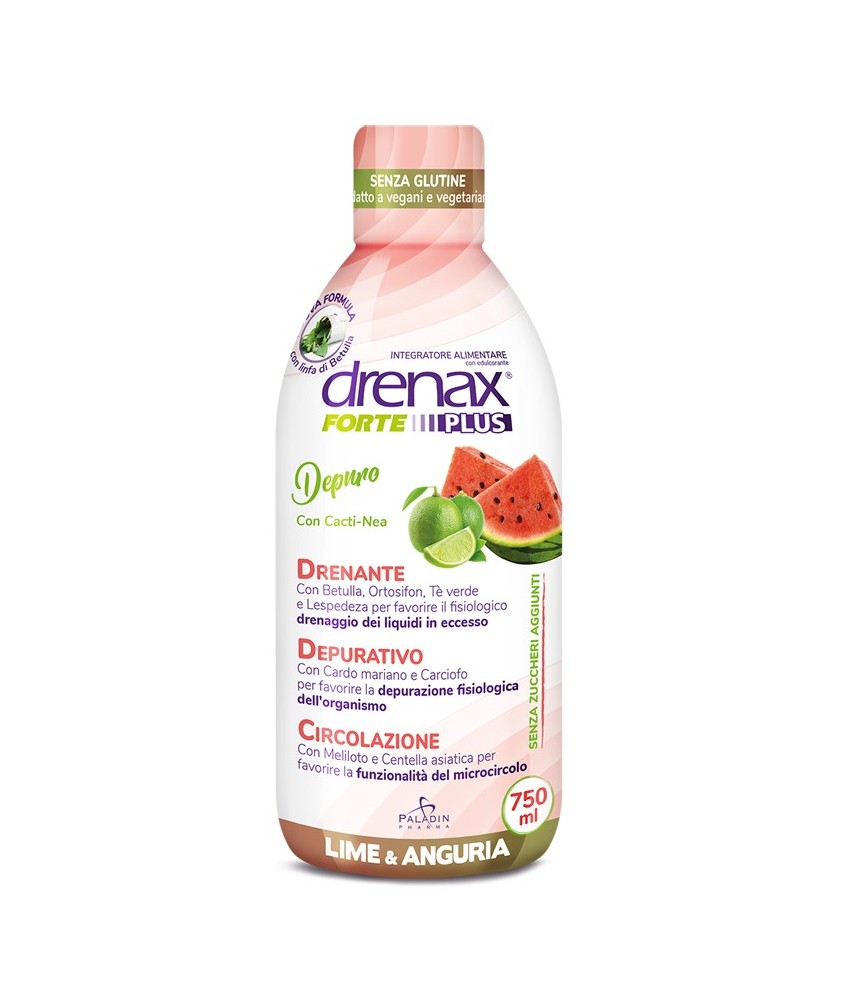 DRENAX FORTE PLUS DEPURO LIME & ANGURIA 750 ML - INTEGRATORE ALIMENTARE - Abelastore.it - Integratori e Alimenti