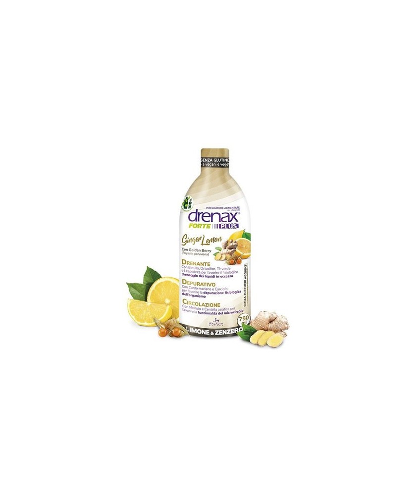 DRENAX FORTE PLUS GINGER LEMON 750 ML - INTEGRATORE ALIMENTARE SCAD 01/2025 - Abelastore.it - Farmaci ed Integratori