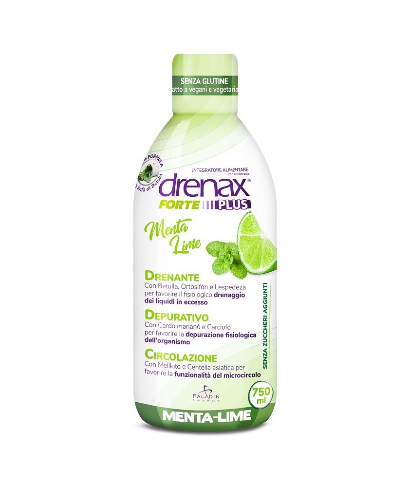 DRENAX FORTE PLUS MENTA/LIME 750 ML - INTEGRATORE ALIMENTARE - Abelastore.it - Integratori e Alimenti