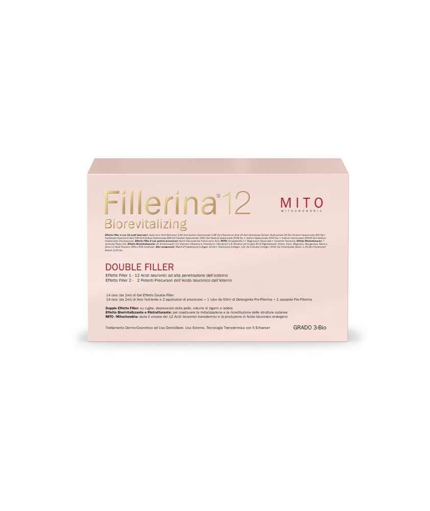 FILLERINA 12 DOUBLE FILLER MITO BIOREVITALIZING GRADO 3-BIO + PREFILLERINA FLAC 30+30 ML + 1 TUBO 50 ML TRATTAMENTO INTENSIVO...