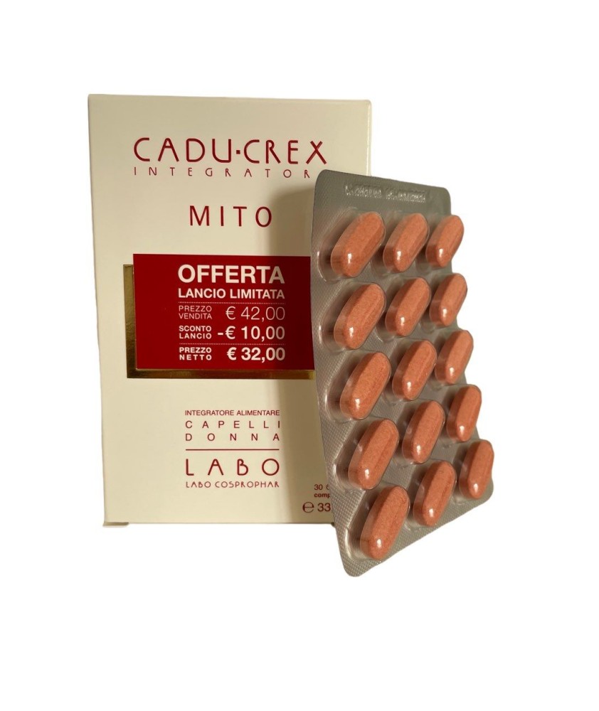 CADU CREX MITO CAPELLI DONNA 30 COMPRESSE INTEGRATORE LABO - Abelastore.it - Cosmetici e Bellezza