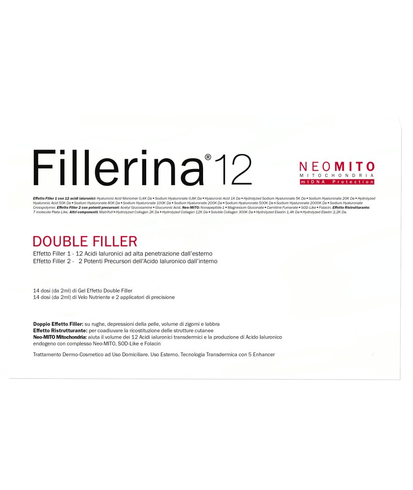 FILLERINA 12 DOUBLE FILLER NEO MITO BASE GRADO 3 GEL 30 ML + EMULSIONE 30 ML - Abelastore.it - Cosmetici e Bellezza