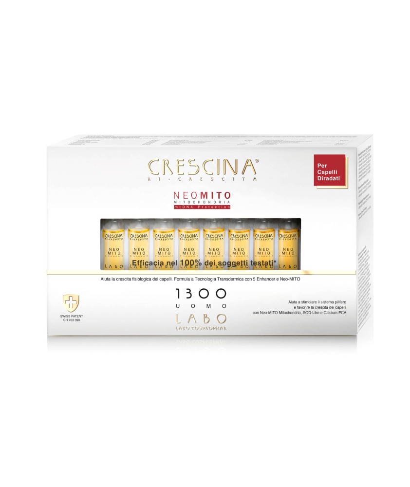 CRESCINA RI-CRESCITA NEO MITO 1300 UOMO 20 FIALE 3,5 ML - Abelastore.it - Cosmetici e Bellezza