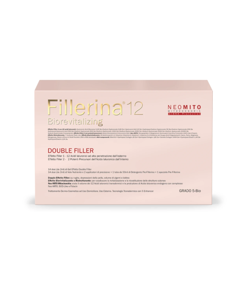 FILLERINA 12 DOUBLE FILLER NEO MITO BIOREVITALIZING GRADO 5 BIO PREFILLERINA GEL 30 ML + PREFILLERINA EMULSIONE 30 ML + EMULS...