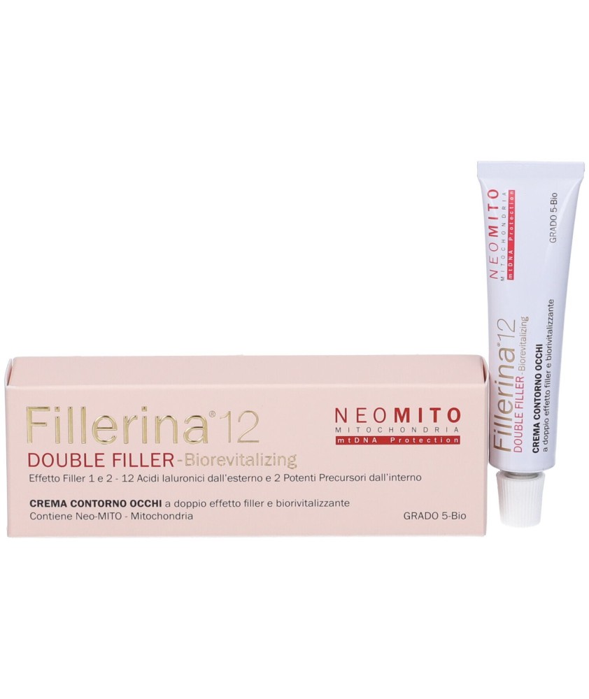 FILLERINA 12 DOUBLE FILLER NEO MITO BIOREVITALIZING EYE CONTOUR CREAM GRADO 5 BIO 15 ML - Abelastore.it - Cura del Viso