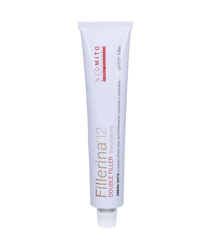 FILLERINA 12 DOUBLE FILLER NEO MITO BIOREVITALIZING NIGHT CREAM GRADO 3 BIO 50 ML - Abelastore.it - Cura del Viso