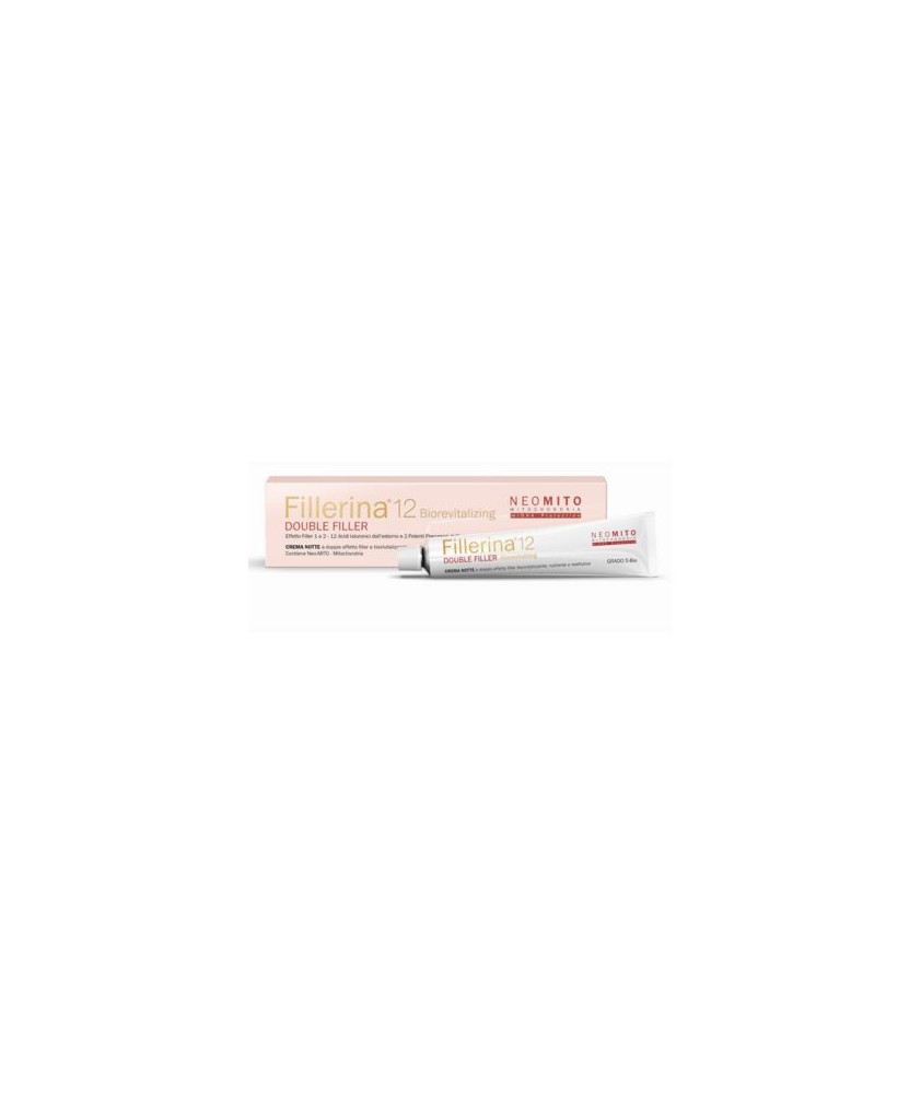 FILLERINA 12 DOUBLE FILLER NEO MITO BIOREVITALIZING NIGHT CREAM GRADO 5 BIO 50 ML - Abelastore.it - Cura del Viso