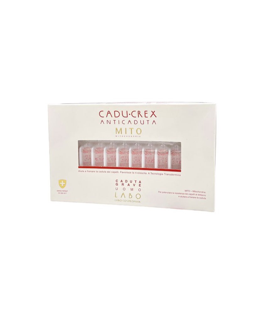 CADU-CREX MITO CADUTA GRAVE UOMO 20 FIALE DA 3,5 ML - Abelastore.it - Cosmetici e Bellezza