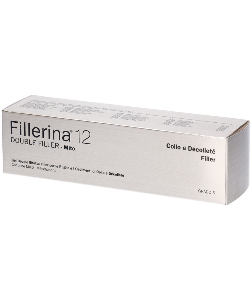 FILLERINA 12 DOUBLE FILLER MITO COLLO E DECOLLETE GEL BASE GRADO 5 MASSAGE TIP 30 ML - Abelastore.it - Cosmetici e Bellezza