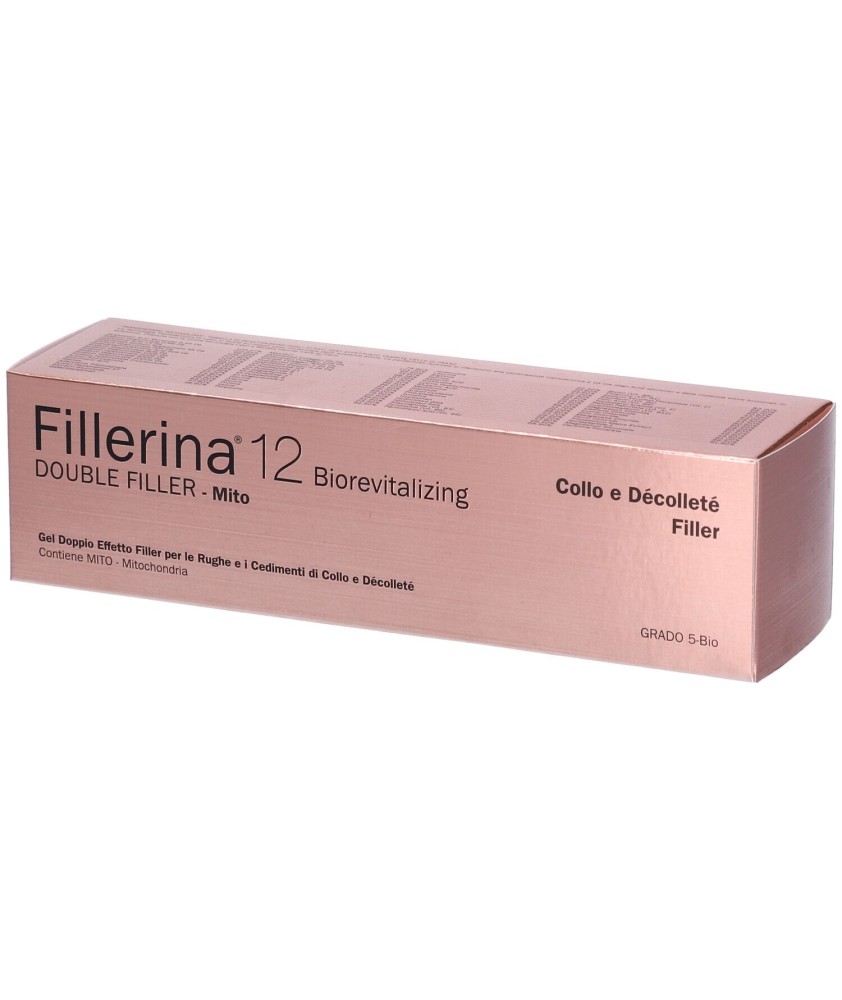 FILLERINA 12 DOUBLE FILLER MITO COLLO E DECOLLETE GEL BIOREVITALIZING GRADO 5 BIO DISPENSER MASSAGE TIP 30 ML - Abelastore.it...