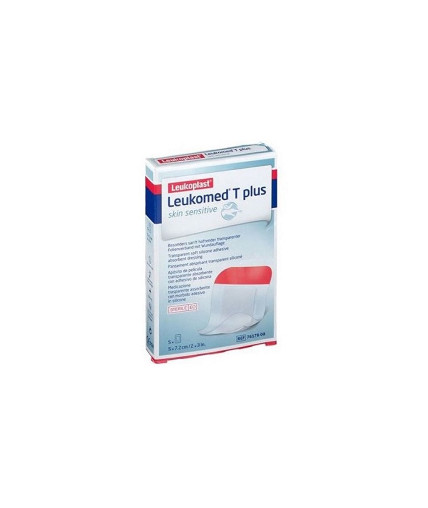 LEUKOMED T PLUS SKIN SENSITIVE MEDICAZIONE TRASPARENTE IMPERMEABILE 5X7,2 CM 5 PEZZI - Abelastore.it - Dispositivi sanitari