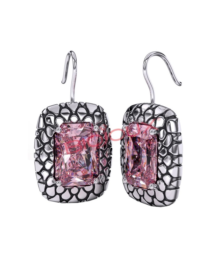 ORECCHINI ARIELLE ROSA STAINLESS STEEL - Abelastore.it - BIGIOTTERIA E GIOIELLI