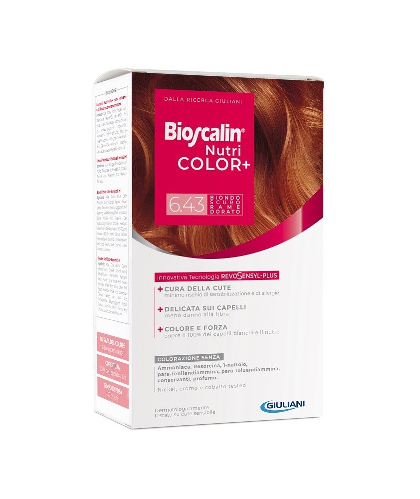 BIOSCALIN NUTRICOL PL 6,43 BIONDO SCURO RAME DORATO - Abelastore.it - Capelli