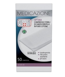 GARZA SILVERCROS COTONE 10X10CM 50PZ - Abelastore.it - Dispositivi sanitari