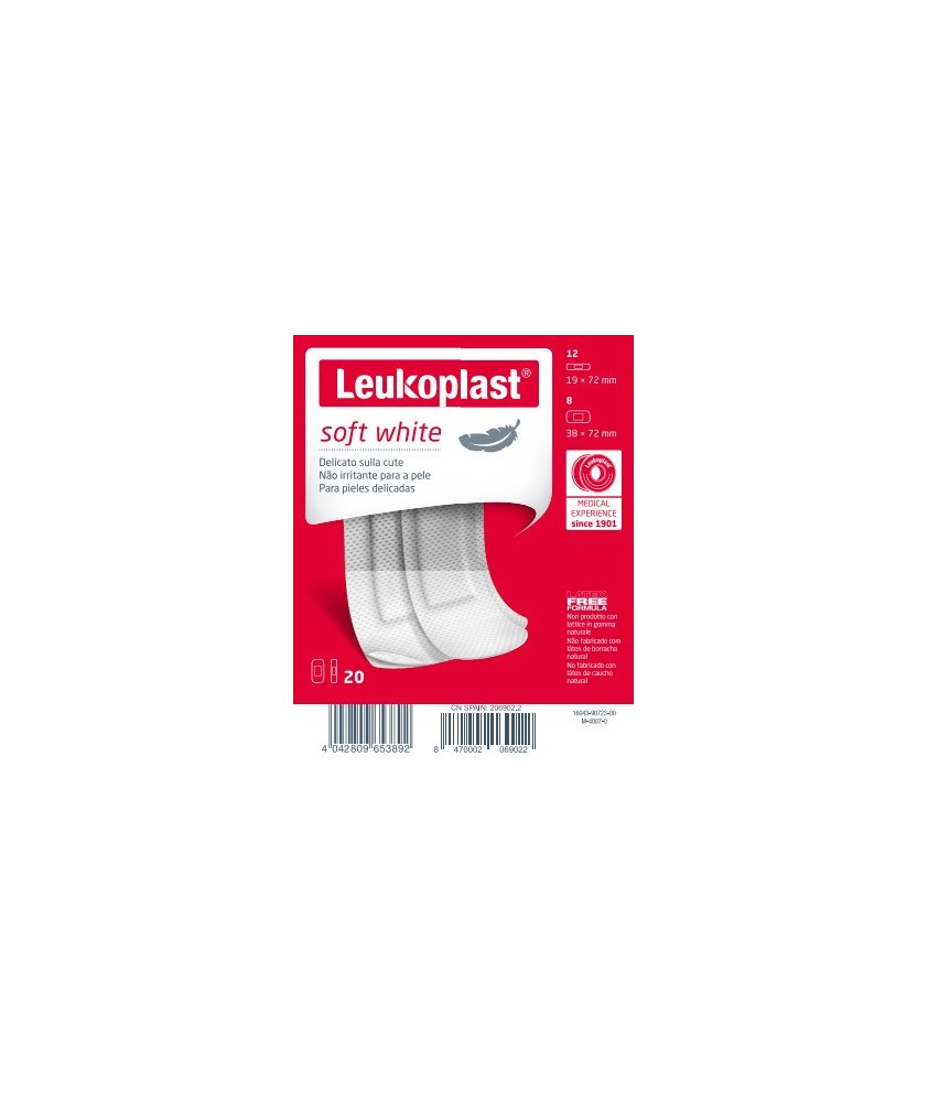 LEUKOPLAST SOFT WHITE 20 PEZZI ASSORTITI - Abelastore.it - Dispositivi sanitari